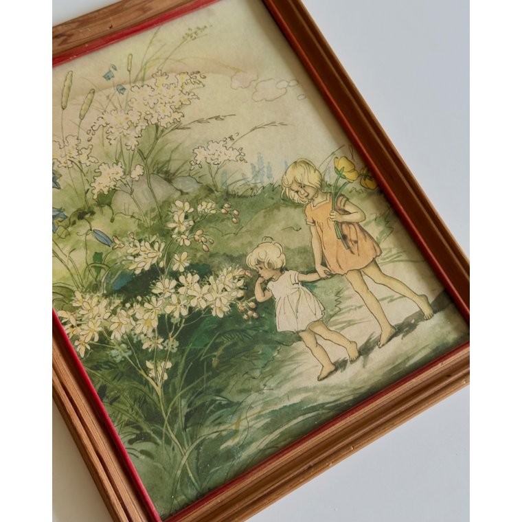Vintage billede i tr�ramme