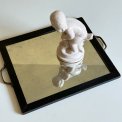 Antique mirror tray