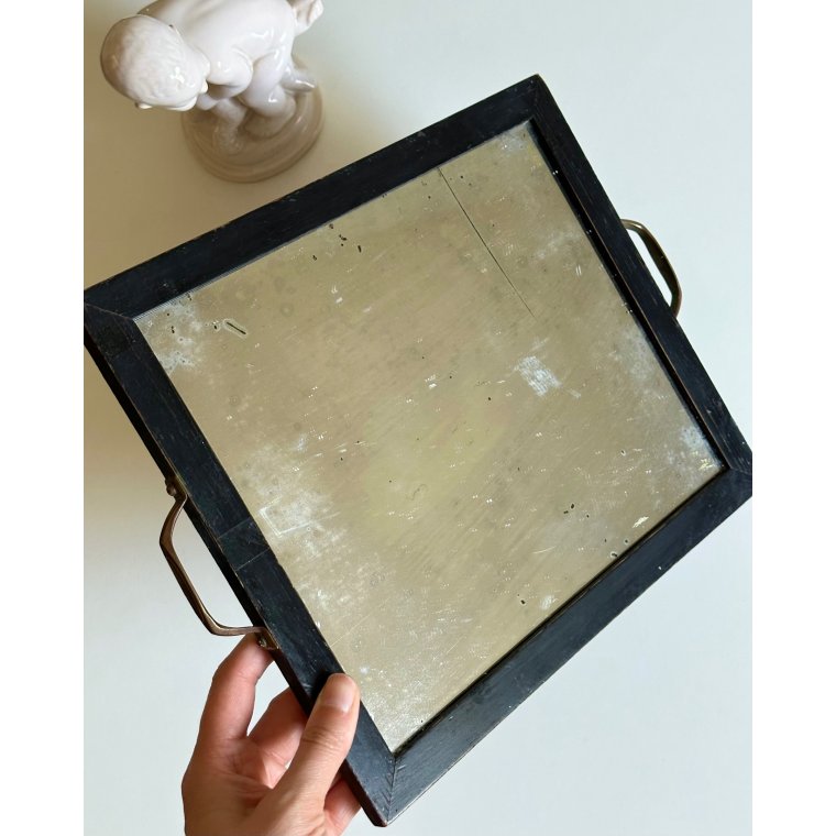 Antique mirror tray