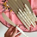 Vintage knive, Sheffield, 8 stk samlet