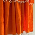 Retro gardin, orange m pompom