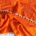Retro gardin, orange m pompom