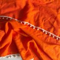 Retro gardin, orange m pompom