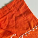 Retro gardin, orange m pompom