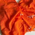 Retro gardin, orange m pompom