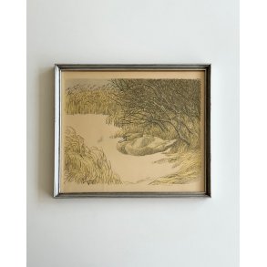 Johannes Larsen, swan in snow