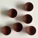 �ggeb�gre, teak, 6 stk samlet