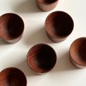 �ggeb�gre, teak, 6 stk samlet