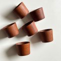 �ggeb�gre, teak, 6 stk samlet