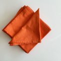 Orange fabric napkins, set of 9