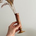 Slender vase, copper/brass