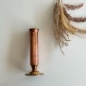 Slender vase, copper/brass