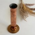 Slender vase, copper/brass