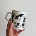 English mug, black/white