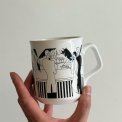 English mug, black/white