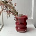Red glass cup
