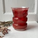 Red glass cup