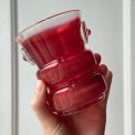 Red glass cup