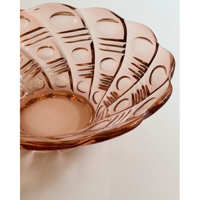 Rosy glass bowl