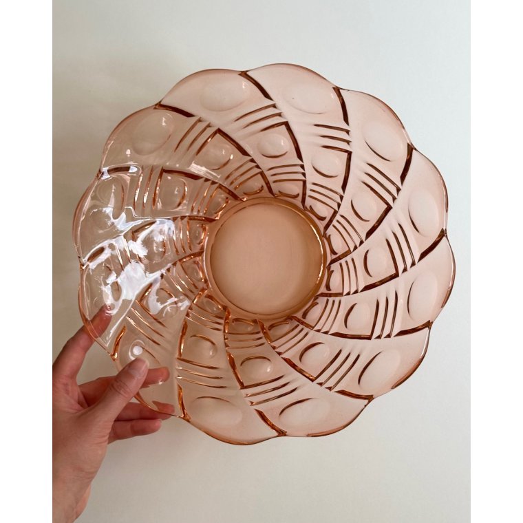 Rosy glass bowl