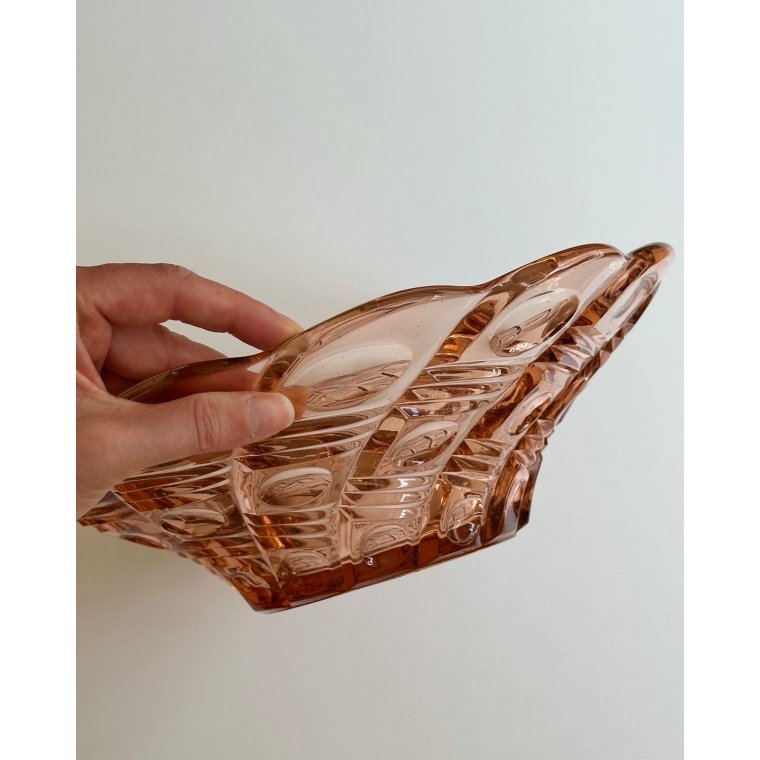 Rosy glass bowl