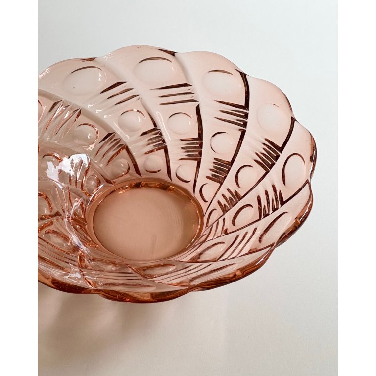 Rosy glass bowl