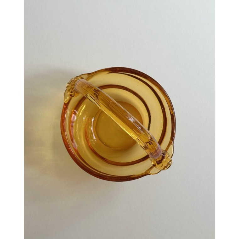 Amber glass dish