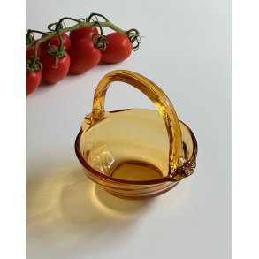 Amber glass dish
