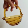 Amber glass dish