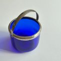 Antique candy bowl, cobalt blue
