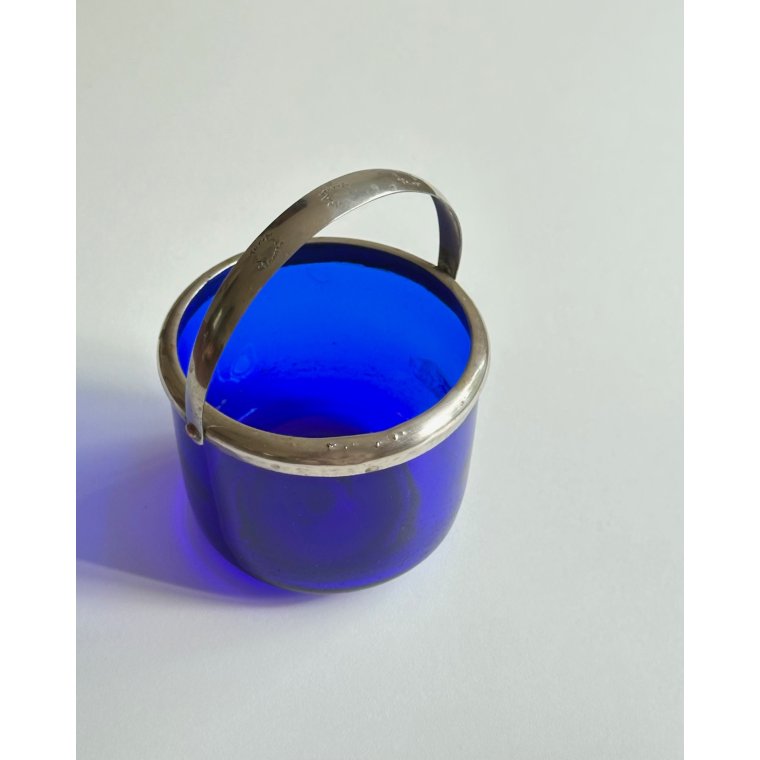 Antique candy bowl, cobalt blue