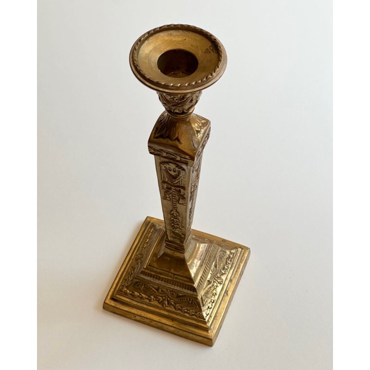 Large brass candlestick, empire style