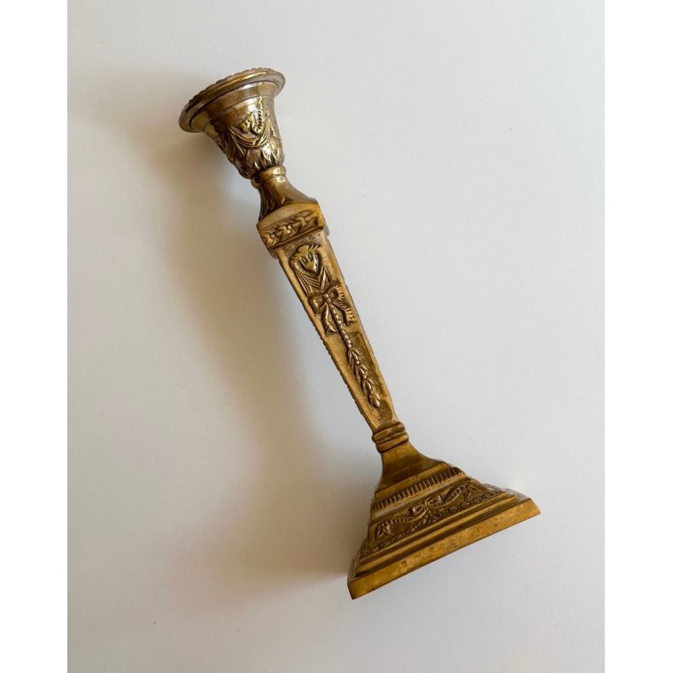 Large brass candlestick, empire style