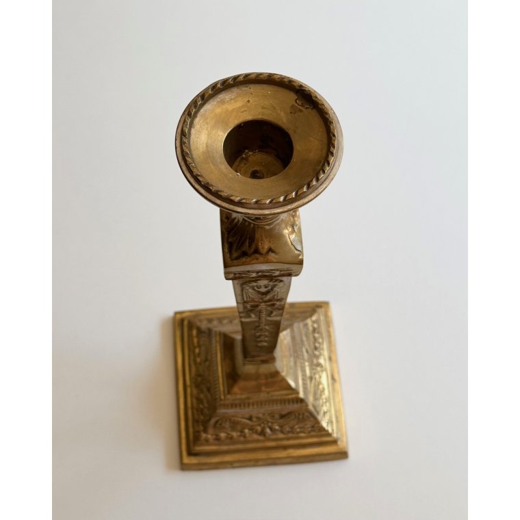 Large brass candlestick, empire style