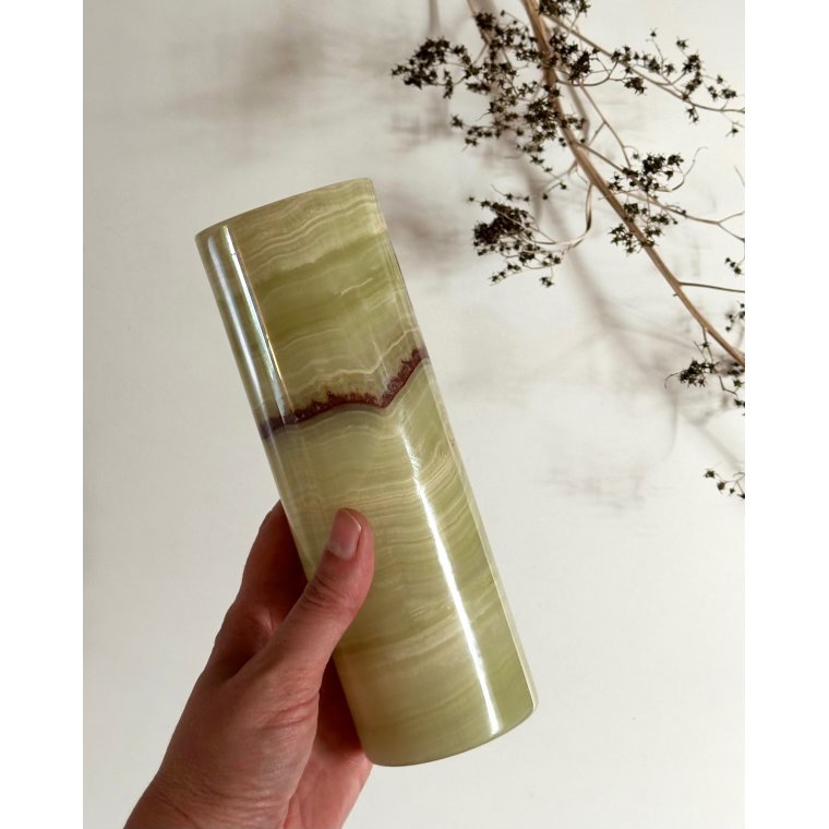 Cylindrisk stenvase