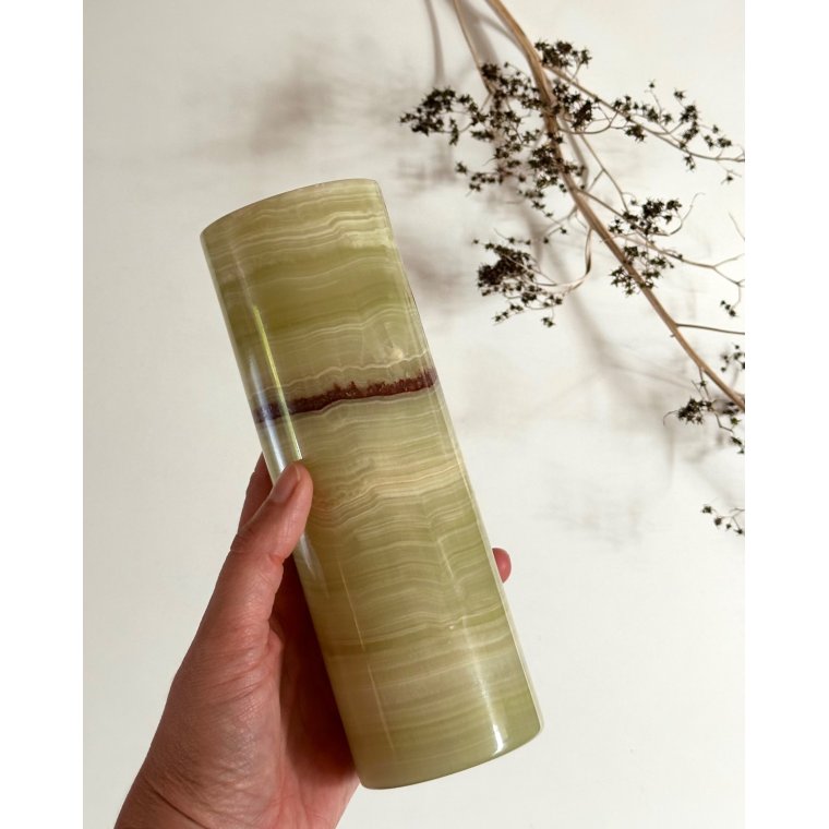Cylindrisk stenvase