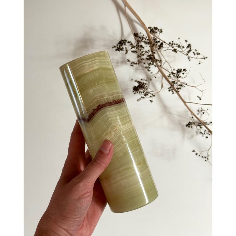Cylindrisk stenvase