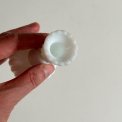 Minilysestage til juletr�slys, hvidt opalineglas