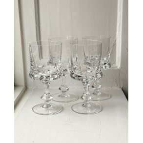 Wine glasses, heavy crystal, set of 4