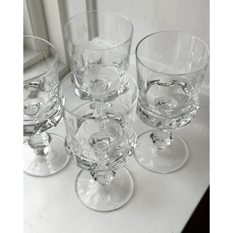 Vinglas, tunge krystalglas, 4 stk samlet