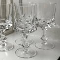 Vinglas, tunge krystalglas, 4 stk samlet