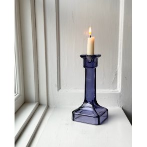 Candleholder, purple glass