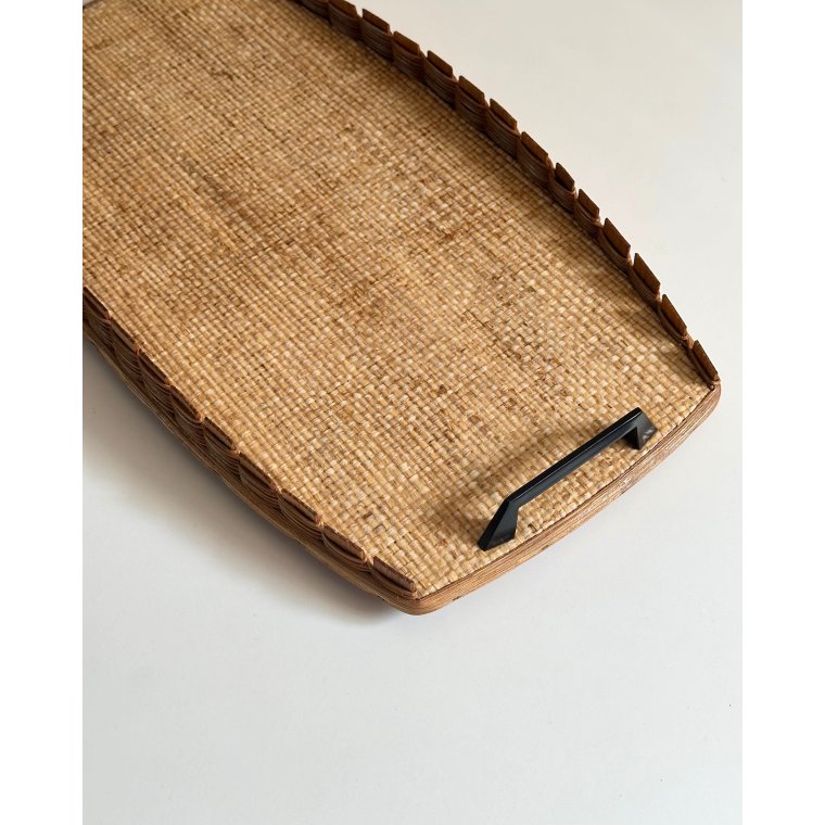 Vintage serveringbakke m flet
