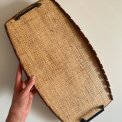 Vintage serveringbakke m flet