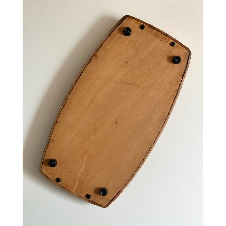 Vintage serveringbakke m flet