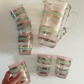 Vintage kande med 6 glas