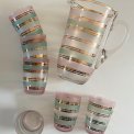 Vintage kande med 6 glas