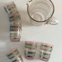 Vintage kande med 6 glas