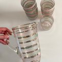 Vintage kande med 6 glas