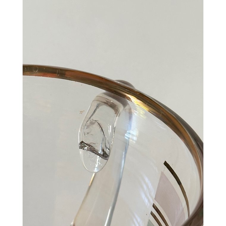 Vintage kande med 6 glas